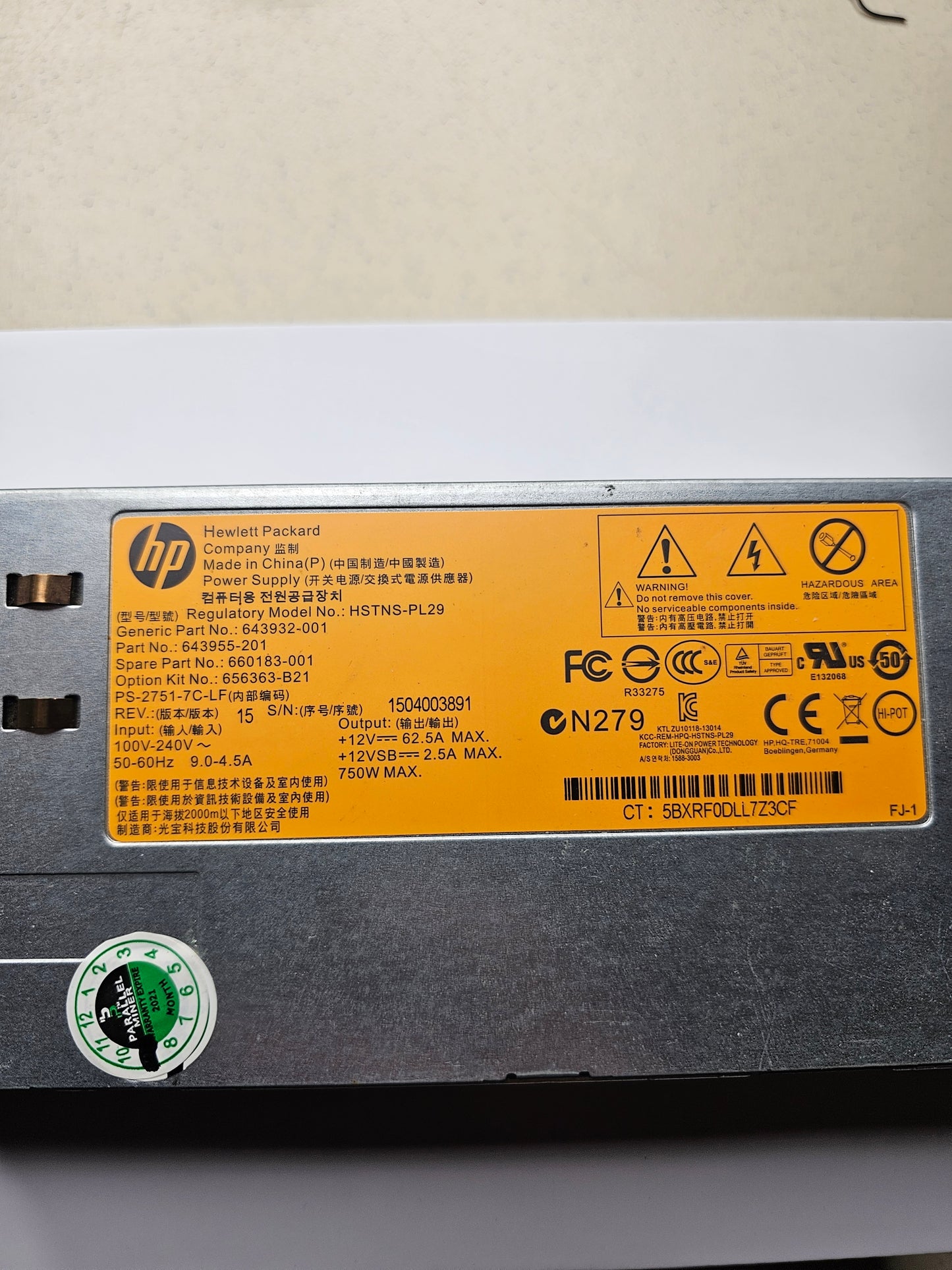 HP 750W PSU
